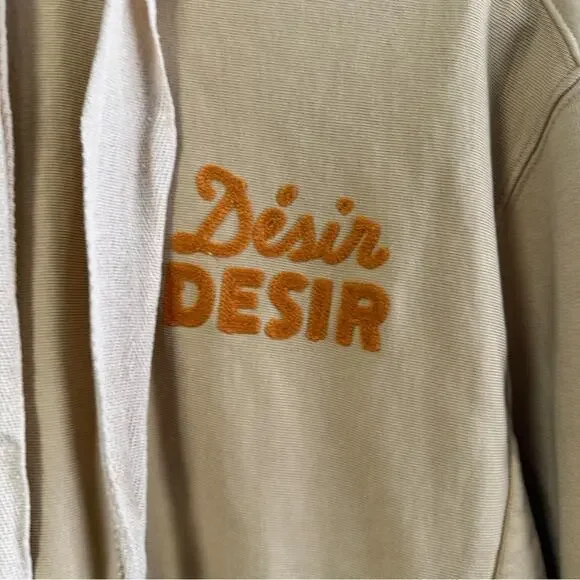 NWT Sandrine RosexFree People Collab Size XS Desir Hoodie Tan Cozy Hip Hop Trend - Picture 9 of 15